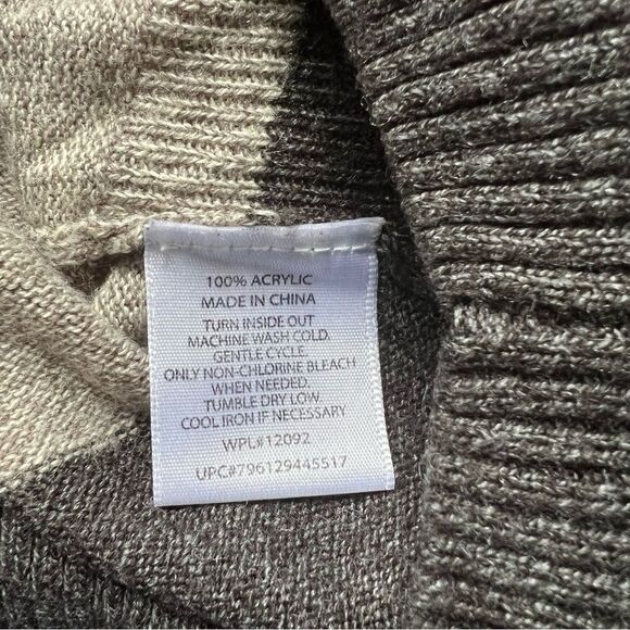 HAGGAR SWEATER, STRIPES, Quarter Zip XL - Picture 4 of 5